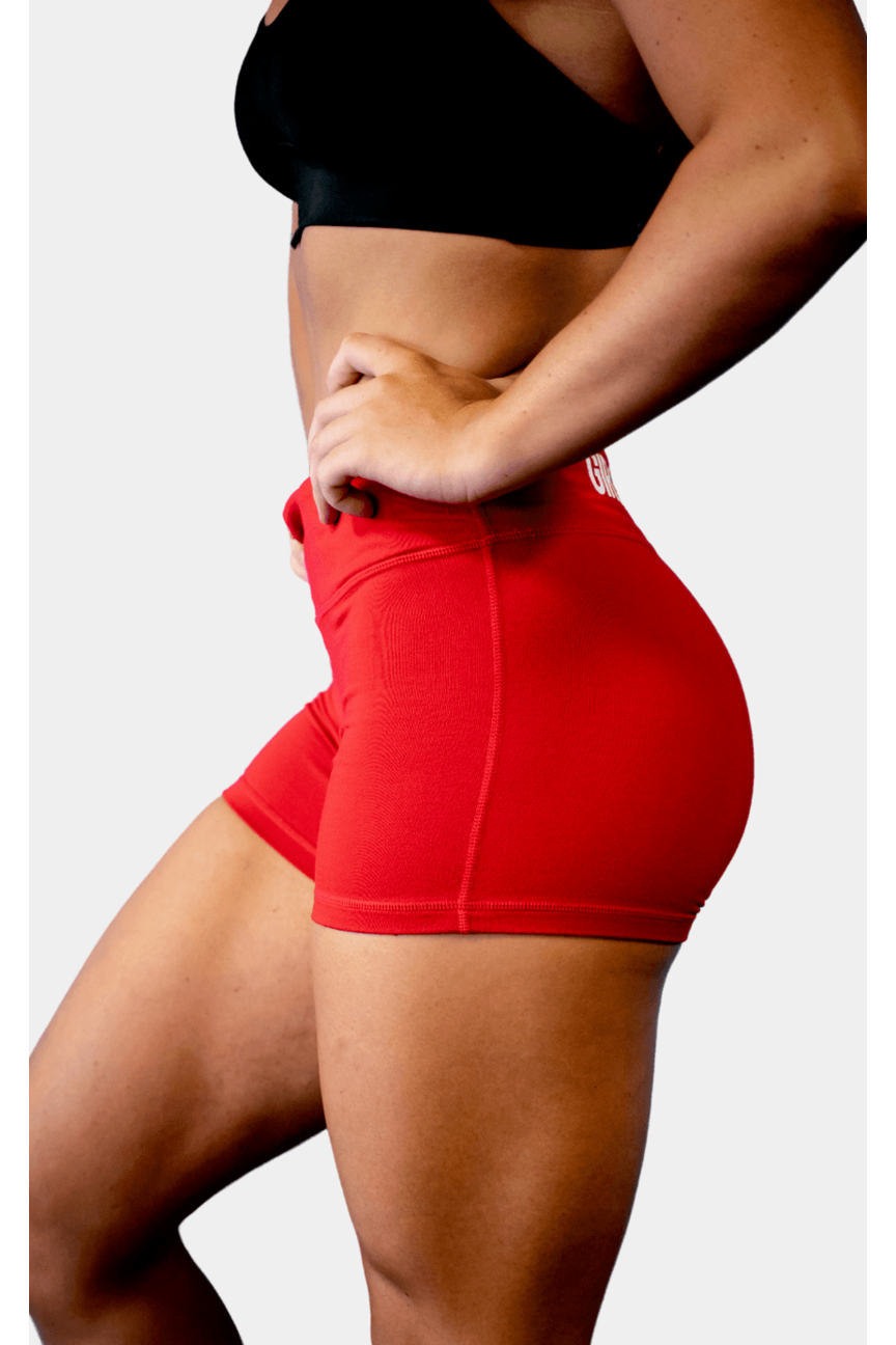 Bootiful Booty Shorts - Hot Red