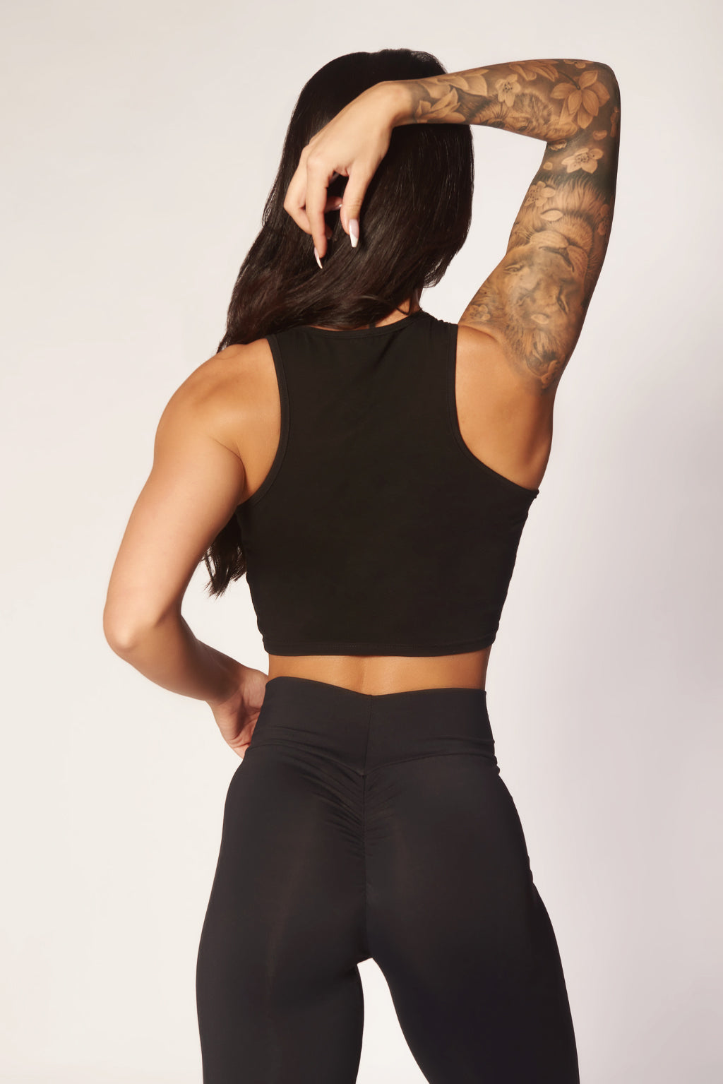 Girls Who Lift Crop Top- Black
