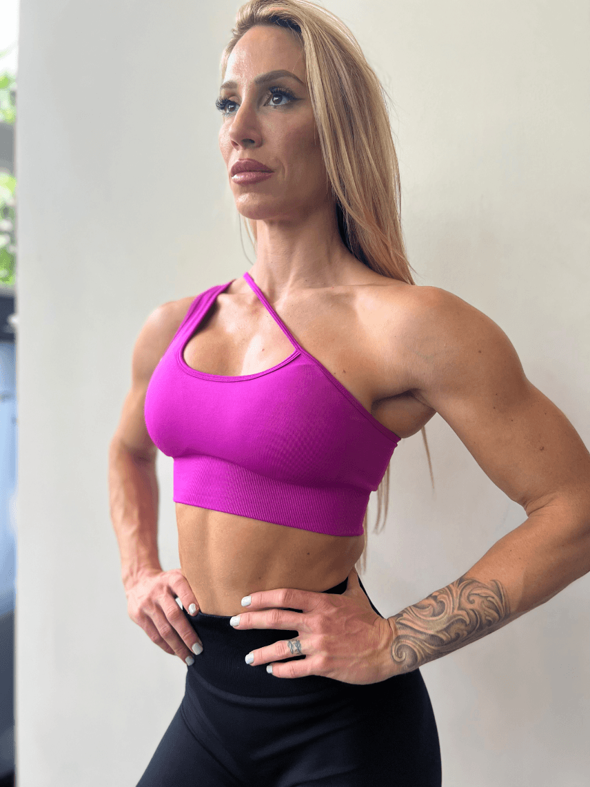 Purple Foil Sports Bra