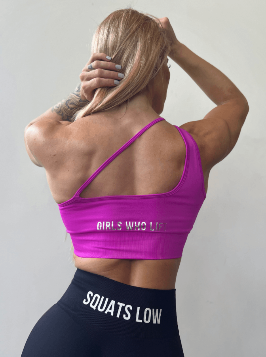 Purple Foil Sports Bra