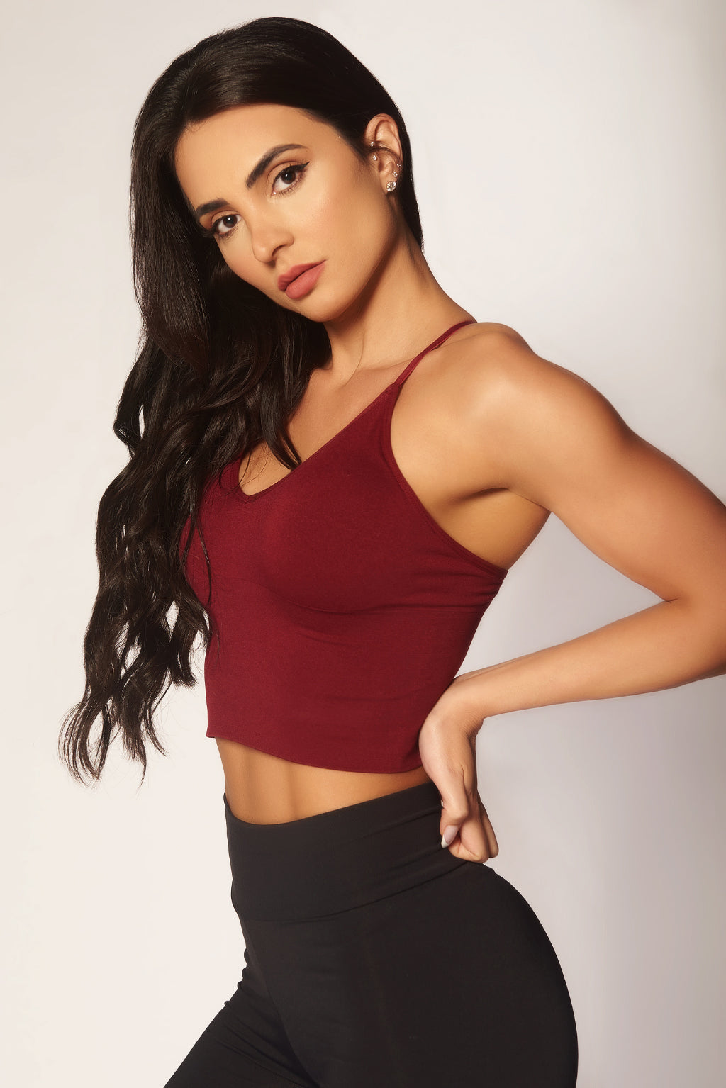 Rebellion Crop Bra - Burgundy