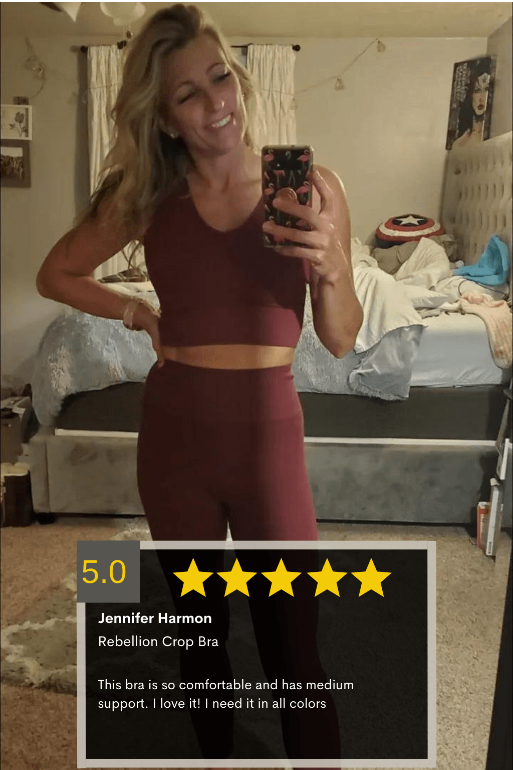 Rebellion Crop Bra - Burgundy