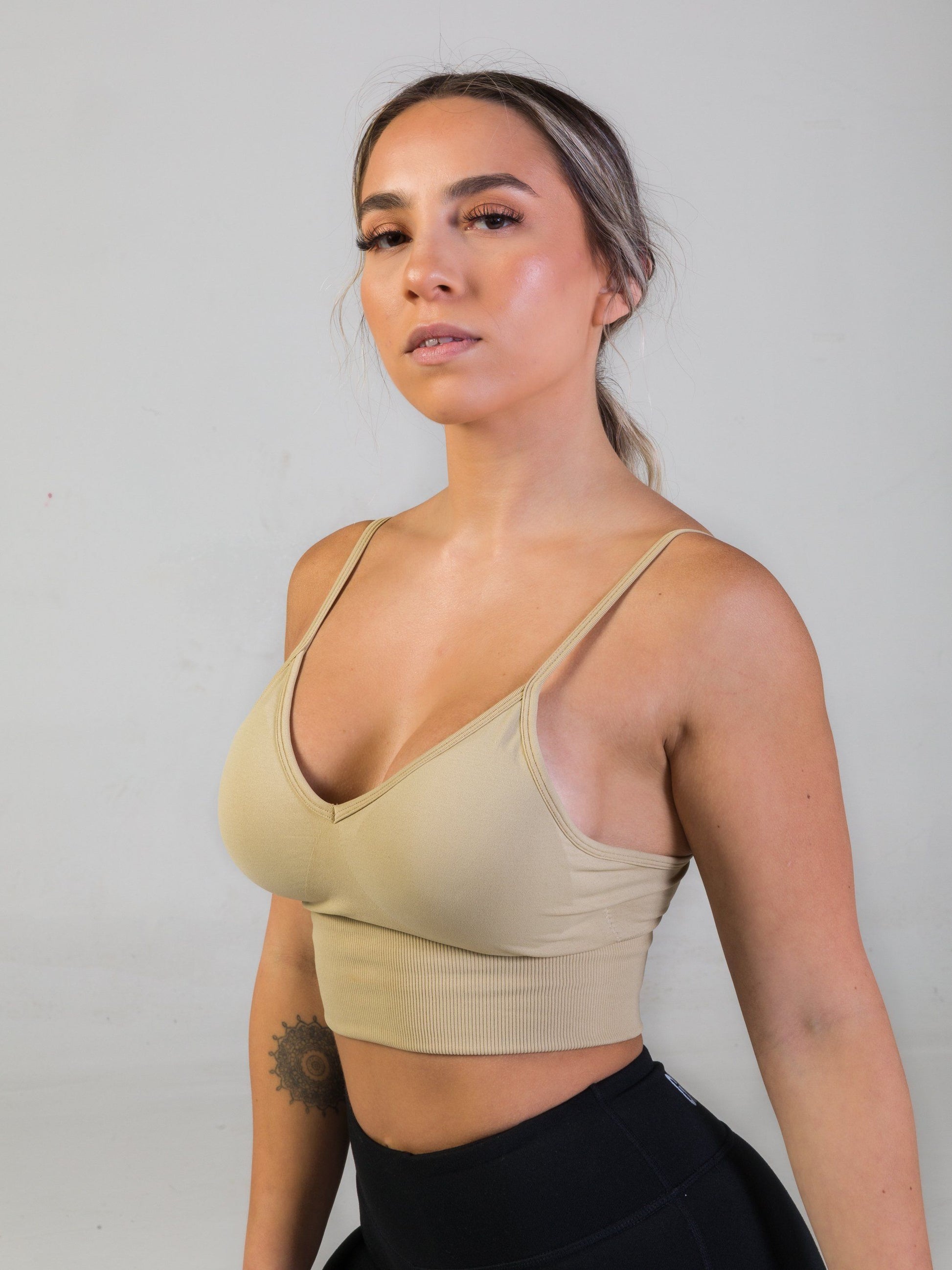 Revolutionary Ribbed Bralette- Sand