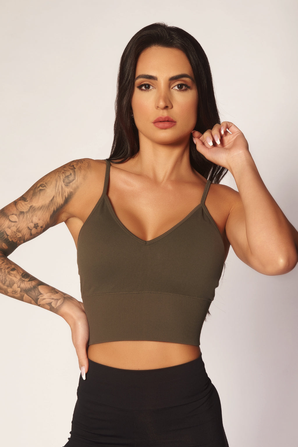 Revolutionary Ribbed Bralette- Gunmetal