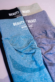 Beauty x Beast Seamless Scrunch Leggings  V2 - Teal
