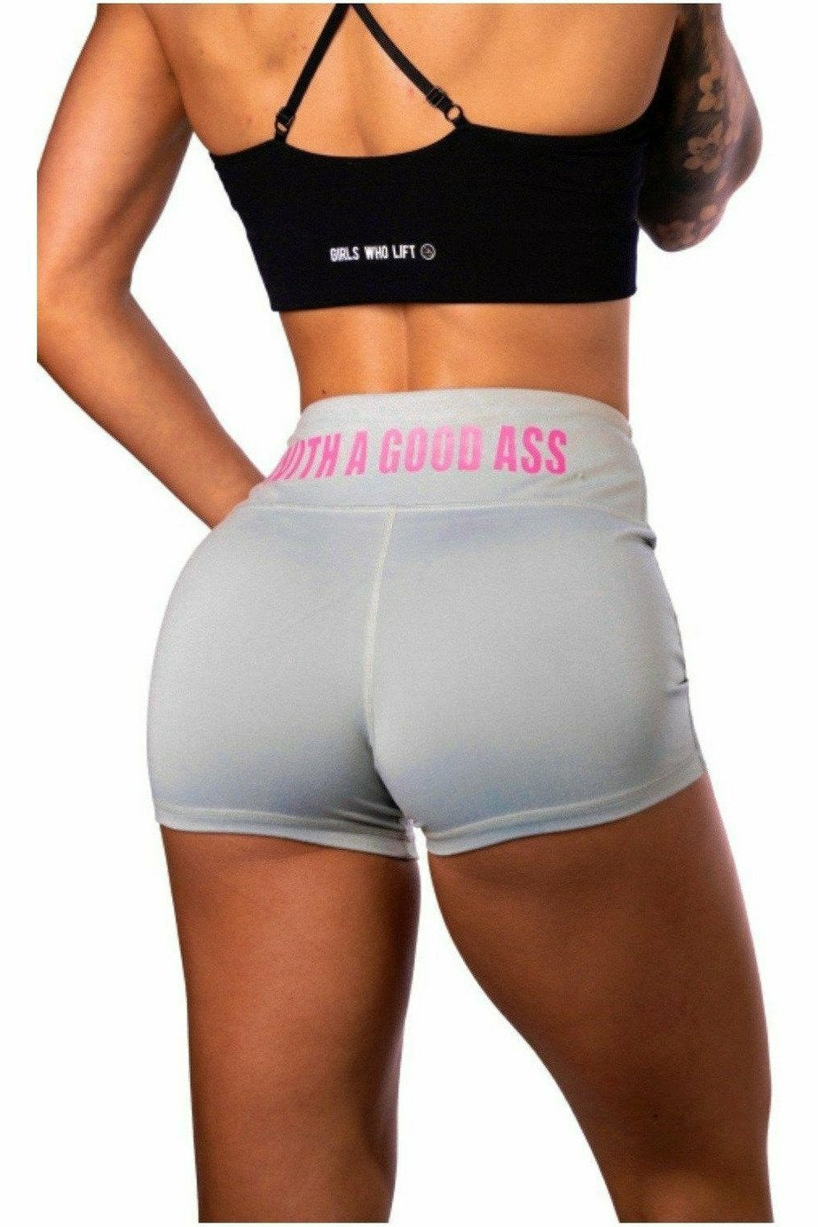 BADASS WITH A GOOD ASS™ BOOTY SHORTS – Girls Who Lift