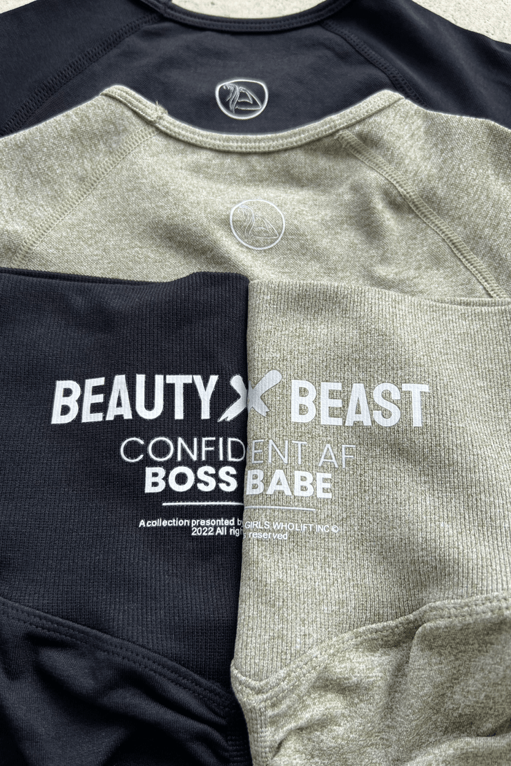 Beauty x Beast Seamless Scrunch Leggings - Olive