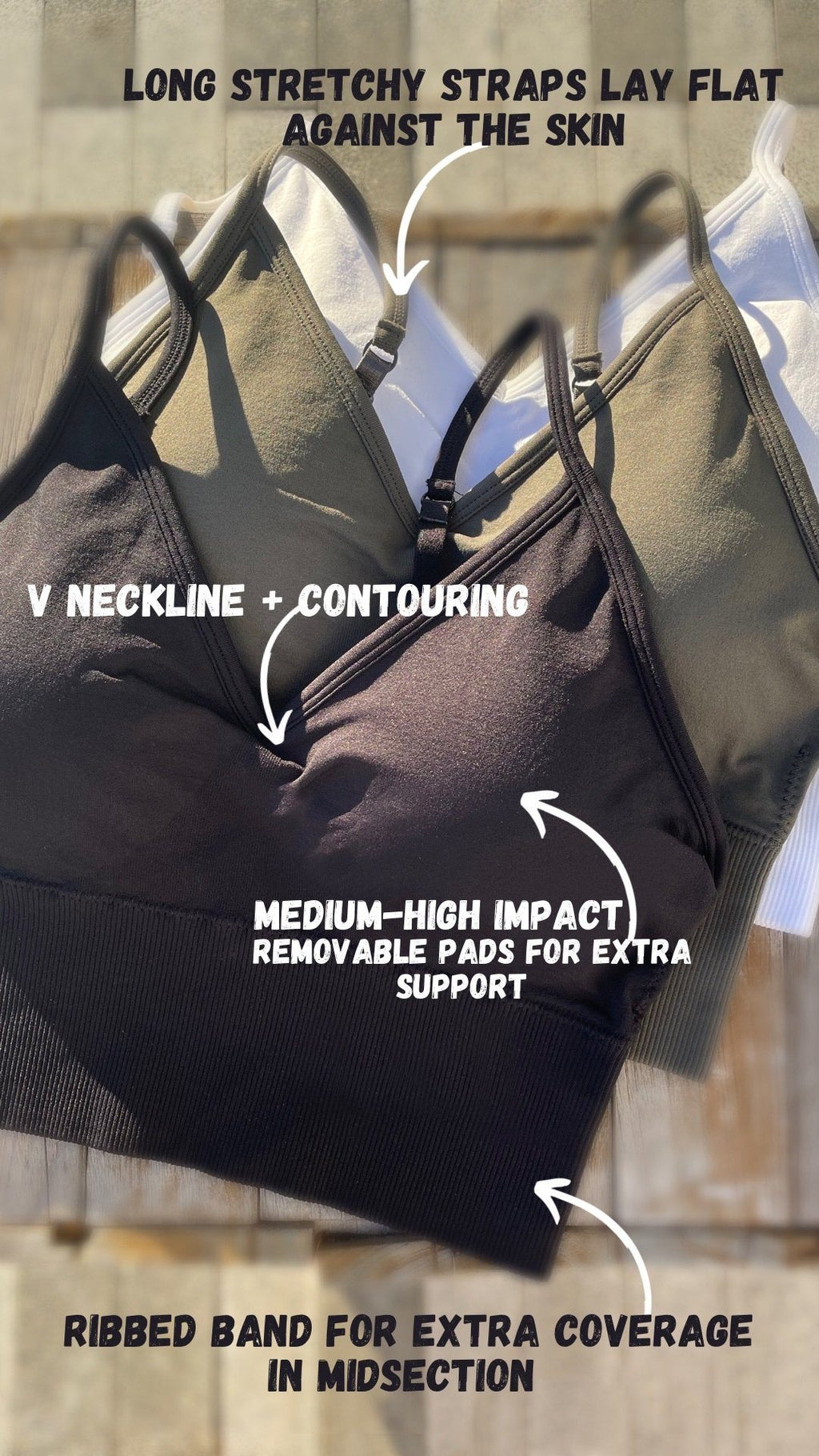 Revolutionary Ribbed Bralette- Jet Black