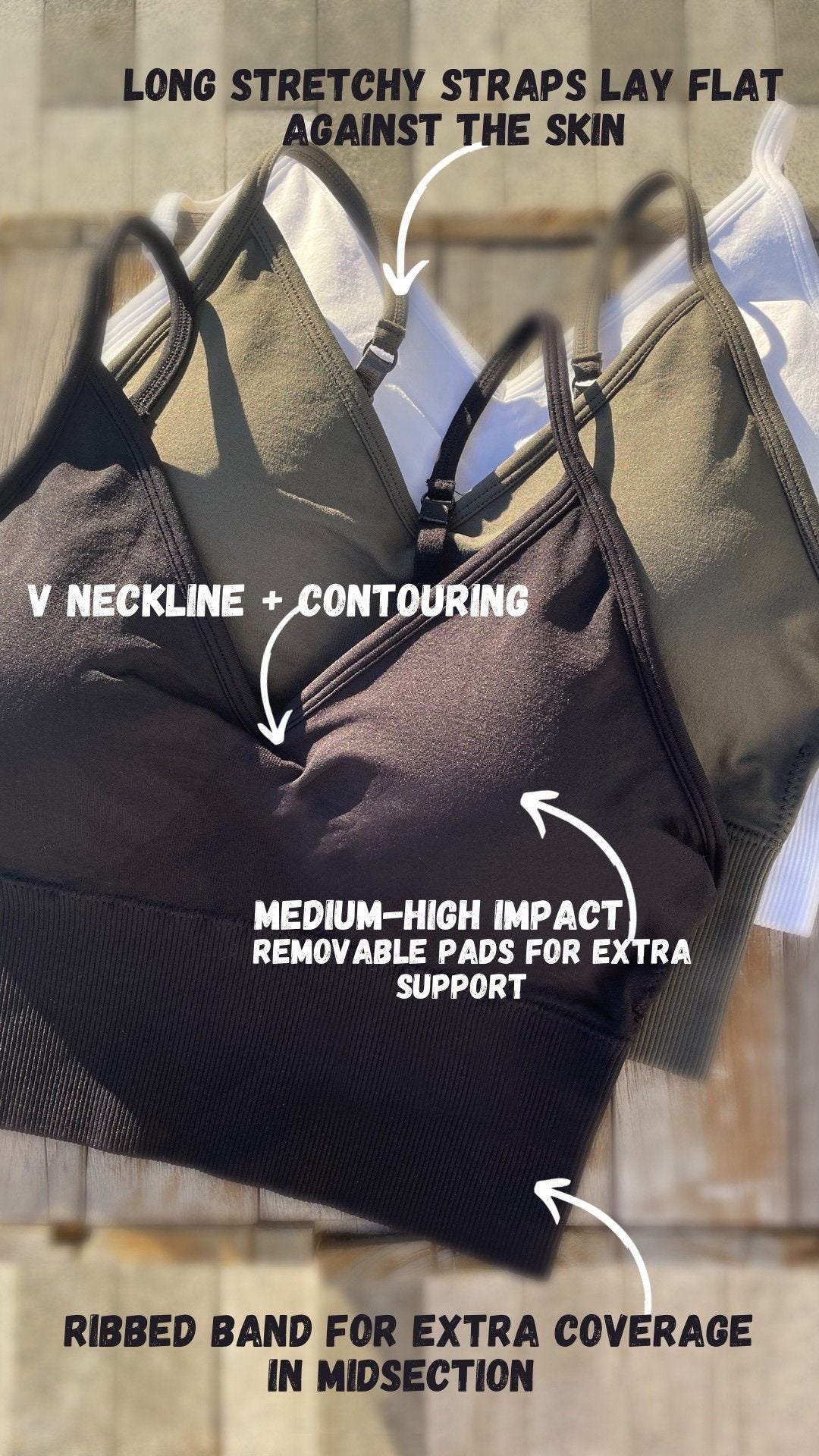 Revolutionary Ribbed Bralette- Jet Black